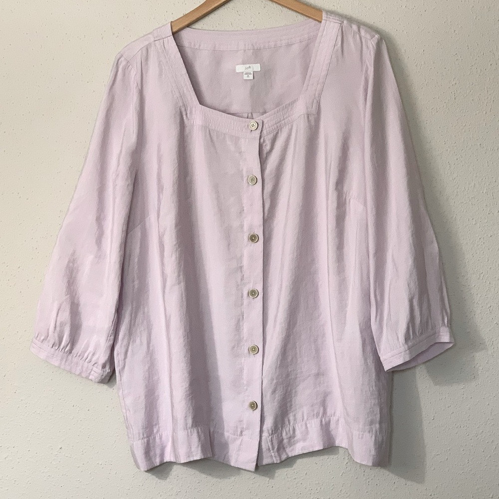 J. Jill Light Lavender Button-Down Top